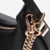 Сумка Twinset Hobo bag with Oval T, через плечо с золотой фурнитурой черный 27x6х26 см 241TB7066
