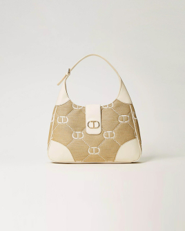 Сумка Twinset Palermo hobo bag with Oval T embroidery, через плечо полиамид бежевый 39x7х27 см 241TB7212 Сумка Twinset Palermo hobo bag with Oval T embroidery, через плечо полиамид бежевый 39x7х27 см 241TB7212