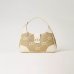 Сумка Twinset Palermo hobo bag with Oval T embroidery, через плечо полиамид бежевый 39x7х27 см 241TB7212 