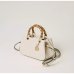 Сумка Twinset Florence shopper with bamboo handles, через плечо с бамбуковыми ручками из экокожи белая 35x11х24 см 241TB7241