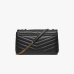 Сумка Twinset Dreamy leather shoulder bag, через плечо с золотой фурнитурой кожа черный 26x9х20 см 241TB7340-Nero