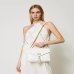 Сумка Twinset Dreamy leather shoulder bag, через плече із золотою фурнітурою шкіра білий 26x9х20 см 241TB7340-White Snow