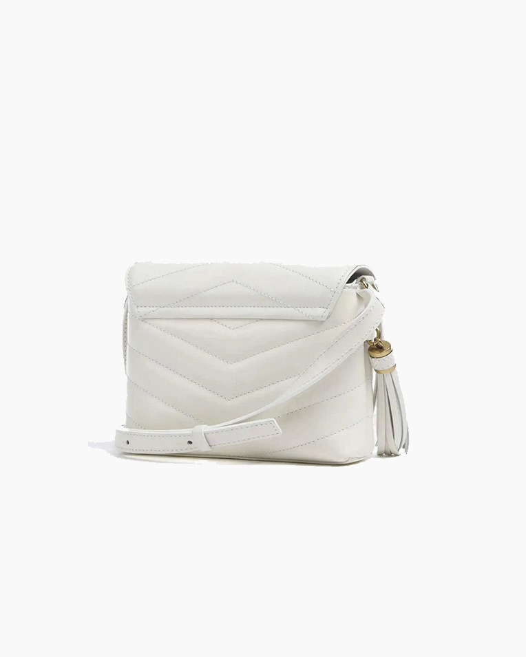 Сумка Twinset Dreamy Borsa a tracolla piccola in pelle, через плечо с золотой фурнитурой кожа белый 19x7х6 см 241TB734101