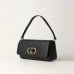 Сумка Twinset Shoulder bag with flap and Oval T, через плечо с золотой фурнитурой черная 25x6х15 см 242TB7252