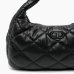 Сумка Twinset хабо через плечо большая стеганая с логотипом Oval T черный 26x12х37 см 242TB7350