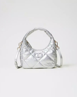 Сумка Twinset Palermo hobo bag with Oval T embroidery, бежевий через плече 22x5,5х13 см 242TB7352 Сумка Twinset Palermo hobo bag with Oval T embroidery, бежевий через плече 22x5,5х13 см 242TB7352