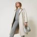 Сумка Twinset Palermo hobo bag with Oval T embroidery, через плечо бежевый 22x5,5х13 см 242TB7352