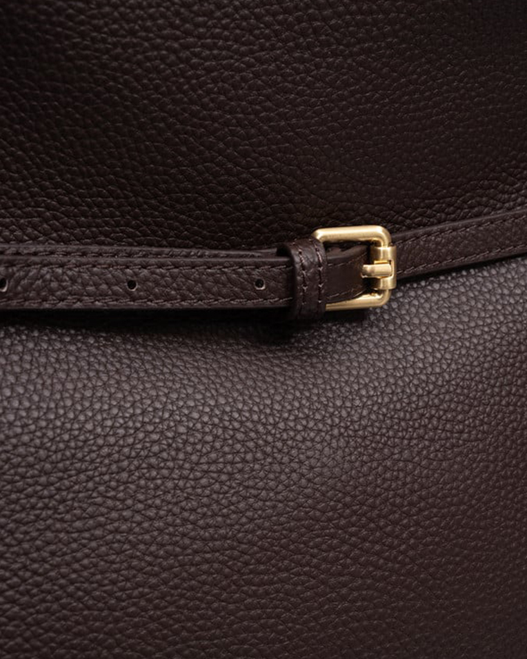 Сумка Twinset Farfetch, через плече з логотипом шкіра коричневий 35x14х16 см 242TD8372 Сумка Twinset Farfetch, через плече з логотипом шкіра коричневий 35x14х16 см 242TD8372
