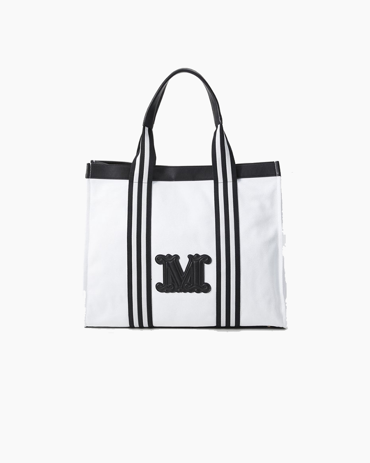 Сумка Max Mara Donna пляжная сумка текстиль белый 40x14x48 см 2516511019 001