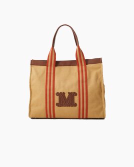 Сумка пляжна Max Mara Palau текстиль бежевий 40x14x48 см 2516511019 002