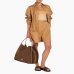 Сумка Max Mara freda пляжная сумка текстиль коричневый 20x3x26 см 2516511039