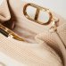Сумка Twinset Lila, через плечо имитация плетеной соломы с золотой фурнитурой бежевый 34x9х21 см 251TB7241-00193