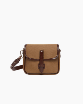 Сумка Max Mara Gapnew через плече текстиль із вставками шкіри коричневий 18x6x16 см 2525516034 600 003