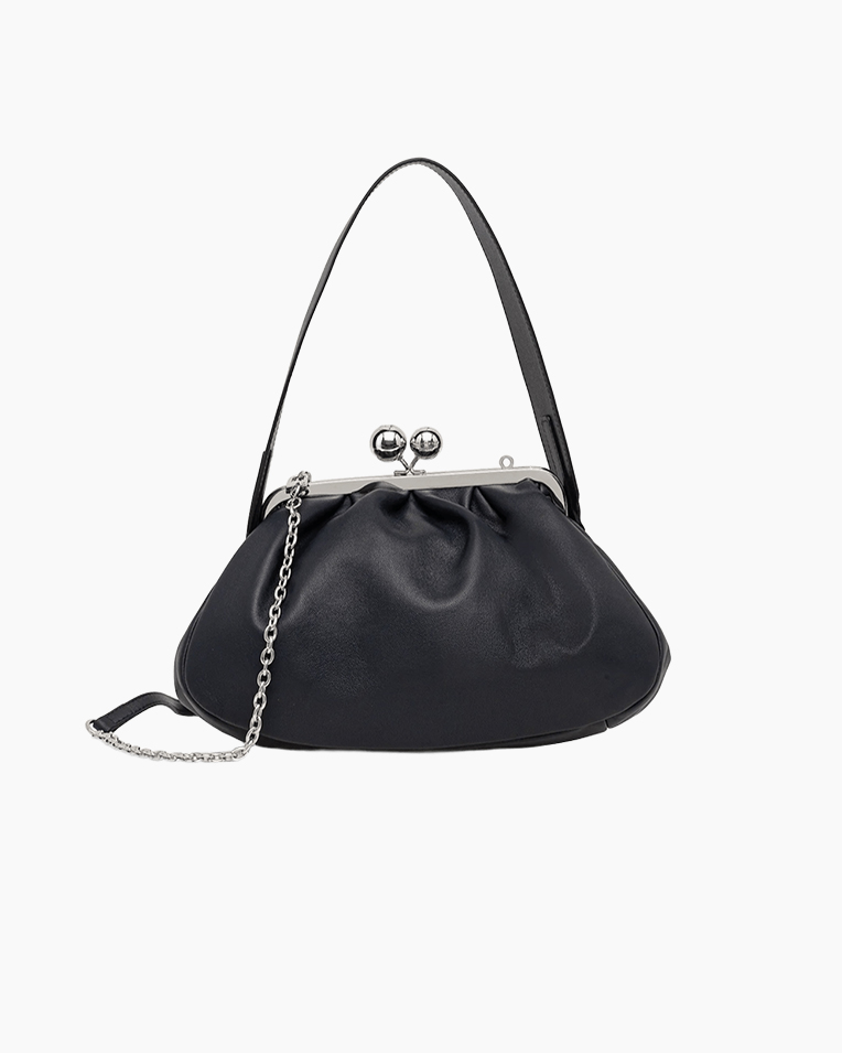 Сумка Max Mara Cubico Bag Medium, клатч в коже наппа черный 30x12x22 см 2525516194 099