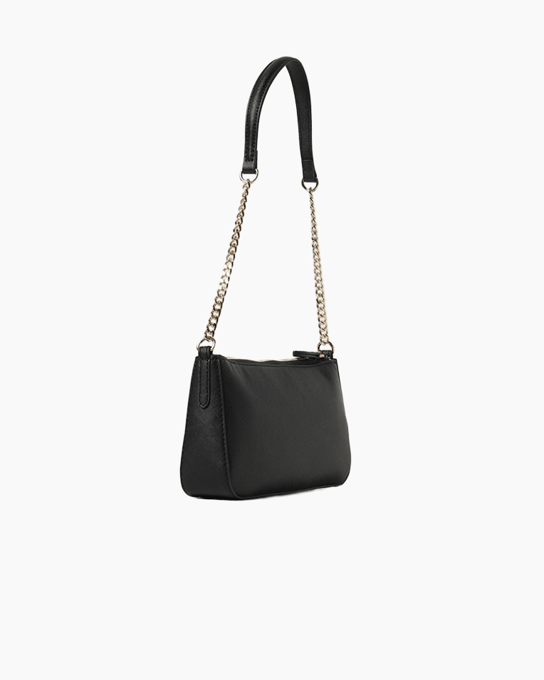 Сумка Twinset Shoulder bag с логотипом, через плечо с золотой фурнитурой черная 23x6х16 см 252TB703300006