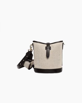 Сумка через плече Max Mara Wkavasaio бавовна зі вставками шкіри чорний 18x12x20 см 2615511034 001