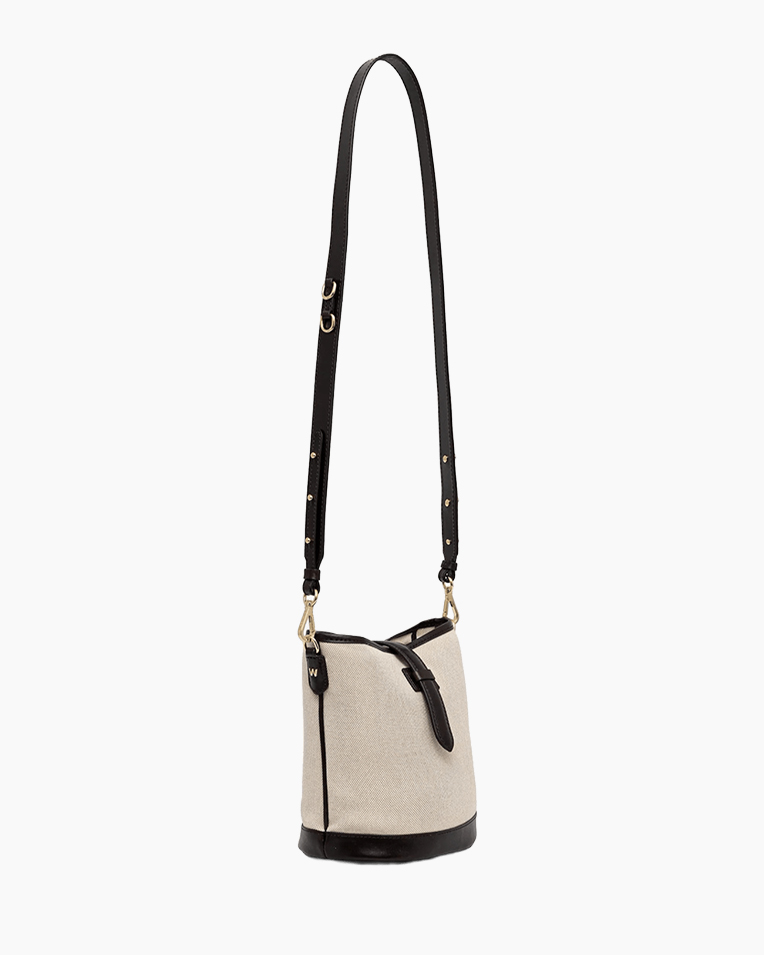 Сумка через плечо Max Mara Wkavasaio хлопок с вставками кожи черный 18x12x20 см 2615511034 001
