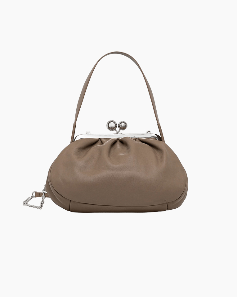 Сумка Max Mara Cubico Bag Medium, клатч в коже бежевый 30x12x22 см 2615511174 084