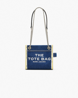 Сумка Marc Jacobs The Denim Chain Crossbody Tote Bag через плече хлопок деним синий 26x13х21 см 2F4HCR016H05473