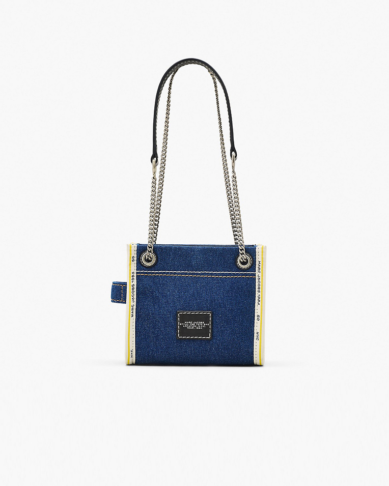 Сумка Marc Jacobs The Denim Chain Crossbody Tote Bag через плече бавовна денім синій 26x13х21 см 2F4HCR016H05473 Сумка Marc Jacobs The Denim Chain Crossbody Tote Bag через плече бавовна денім синій 26x13х21 см 2F4HCR016H05473