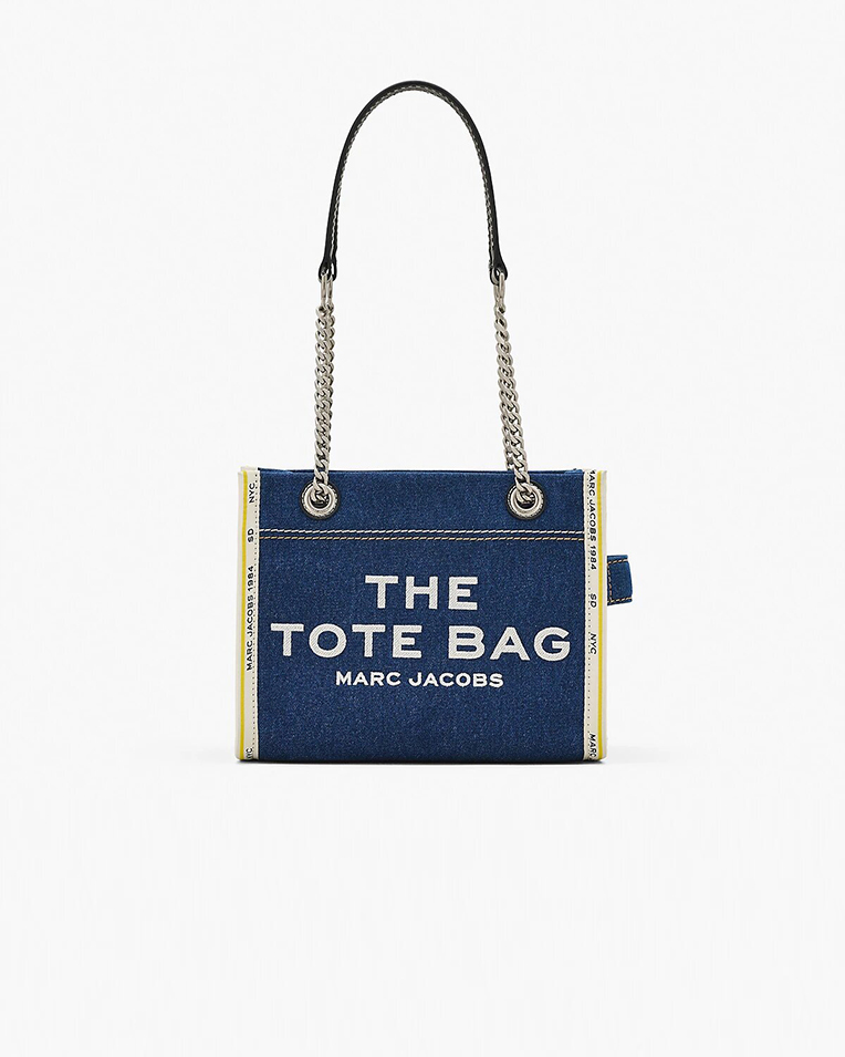 Сумка Marc Jacobs The Denim Chain Small Bag через плече бавовна денім синій 26x13х21 см 2F4HTT029H05473