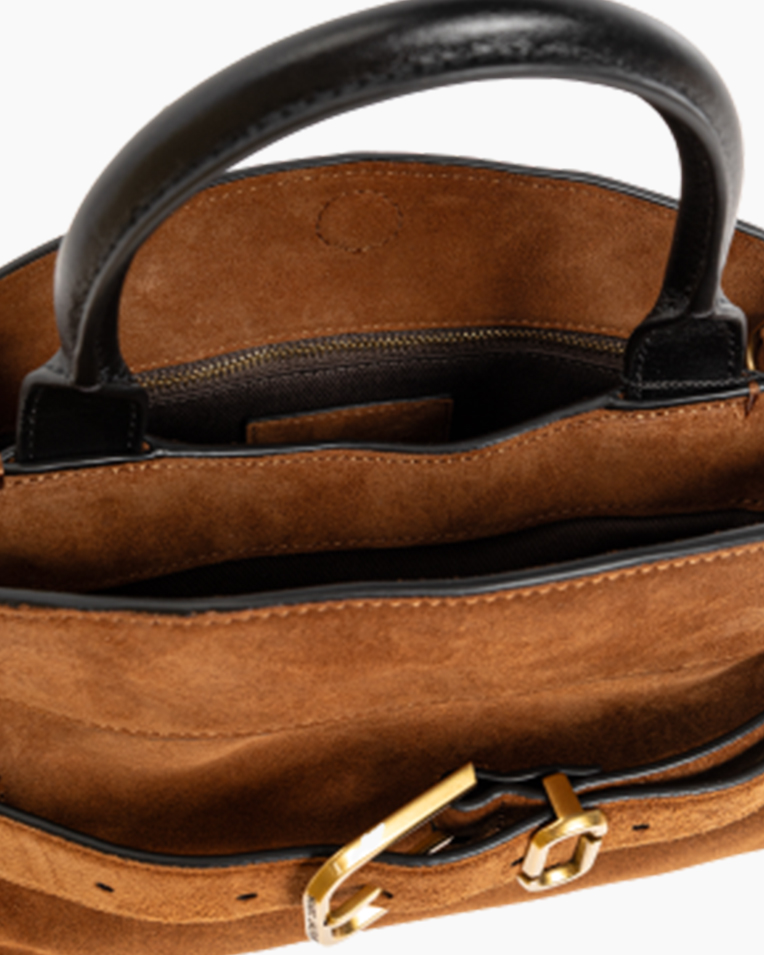 Сумка Marc Jacobs The Suede Dakota Small Satchel Bag через плече замша коричневий 27x10х18 см 2R5HSC028H01 860