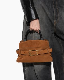 Сумка Marc Jacobs The Suede Dakota Small Satchel Bag через плече замша коричневый 27x10х18 см 2R5HSC028H01 860