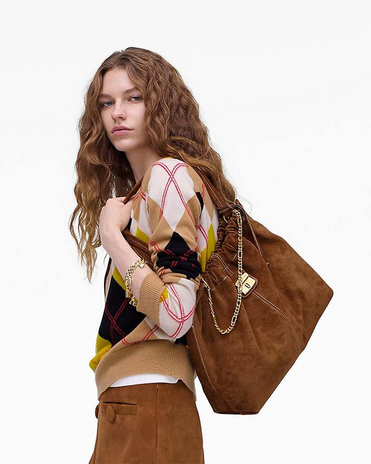 Сумка Marc Jacobs The Suede Cristina Tote через плече замша коричневый 43x15х28 см 2R5HTT022H01 860