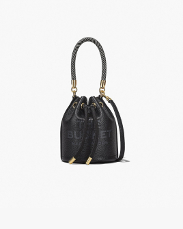 Сумка Marc Jacobs Leather Mini Bucket bag, через плече зерниста шкіра чорний міні 14x14х17 см 2S3HCR058H03