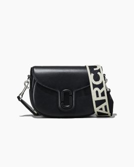 Сумка Marc Jacobs The Covered J Marc Large Saddle Bag, через плечо гладкая кожа черный 27x8х18 см 2S3HMS002H03001