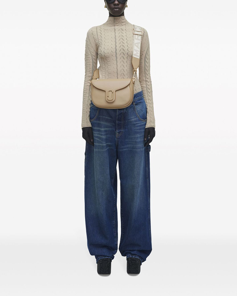 Сумка Marc Jacobs The Covered J Marc Large Saddle Bag, через плечо кожа светло коричневый 25x9х17 см 2S3HMS002H03230
