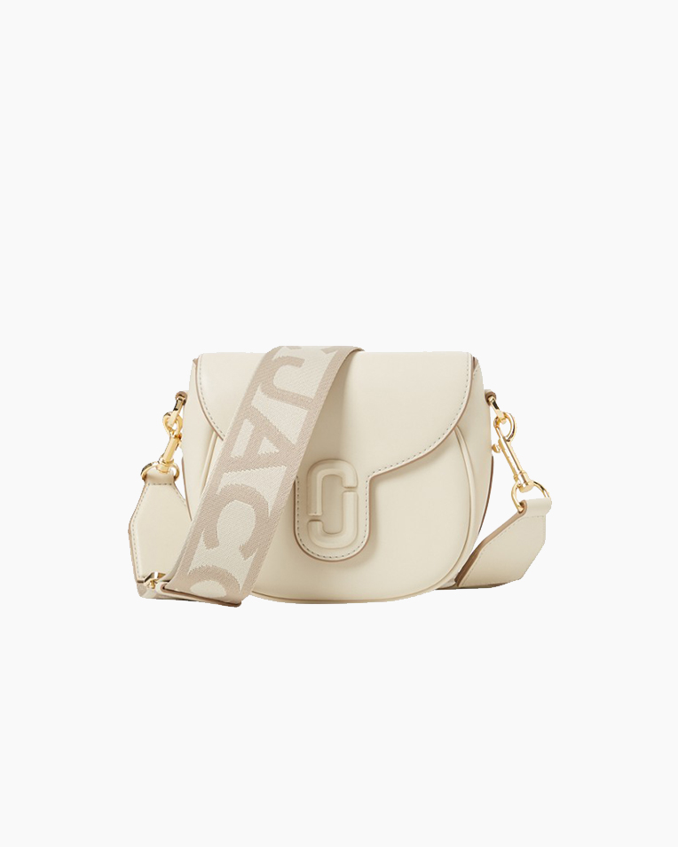 Сумка Marc Jacobs The Covered J Marc Small Saddle Bag через плечо гладкая кожа молочный 20x7х16 см 2S3HMS003H03 123