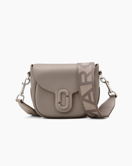 Сумка Marc Jacobs The Covered J Marc Small Saddle Bag, через плечо кожа серый 20x7х16 см 2S3HMS003H03055