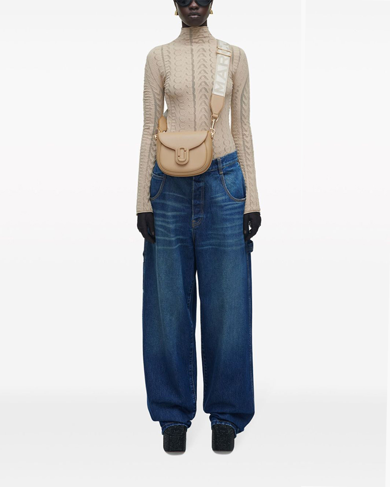 Сумка Marc Jacobs The Covered J Marc Small Saddle Bag, через плечо кожа светло коричневый 20x7х16 см 2S3HMS003H03230
