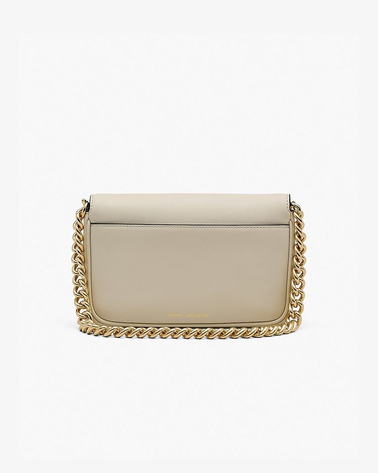 Сумка Marc Jacobs The J Marc Shoulder Medium, через плечо з золотой фурнитурой гладкая кожа белый 25x5х16 см 2S4HSH090H02