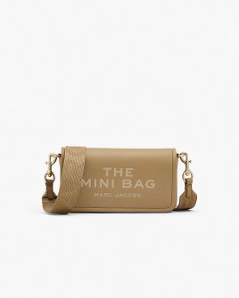 Сумка Marc Jacobs The Leather Mini Bag, зернистая кожа бежевый 20x4х12 см 2S4SMN080S02230