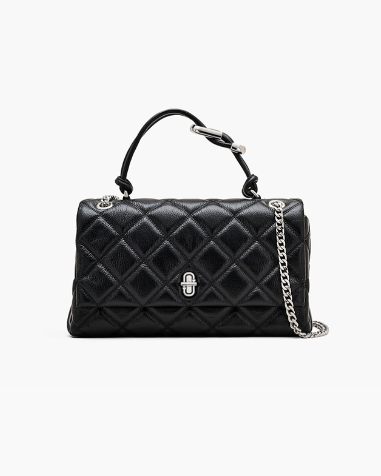 Сумка Marc Jacobs The Quilted Dual Convertible Shoulder Bag через плече чорна шкіра стьобана 18x18х35 см 2S5HCR007H02 001