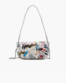 Сумка жіноча Marc Jacobs The Sticker Clover Shoulder Bag у зернистій шкірі білий з нашивками 2S5HSH027H02 101 Сумка жіноча Marc Jacobs The Sticker Clover Shoulder Bag у зернистій шкірі білий з нашивками 2S5HSH027H02 101