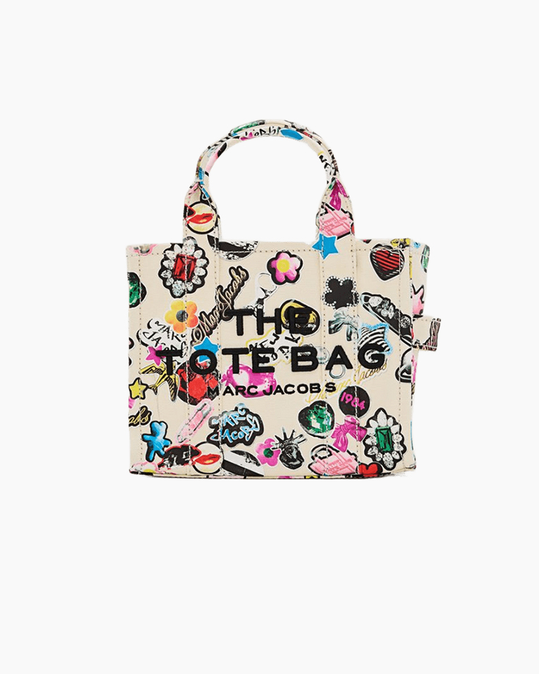 Сумка Marc Jacobs The Sticker Small Tote Bag через плече хлопок белый 26x13х21 см 2S5HTT002H03101