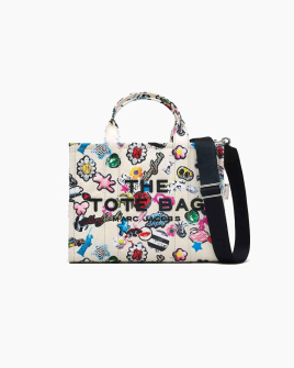 Сумка Marc Jacobs The Sticker Medium Tote Bag через плече хлопок белый 34x15х27 см 2S5HTT003H03101