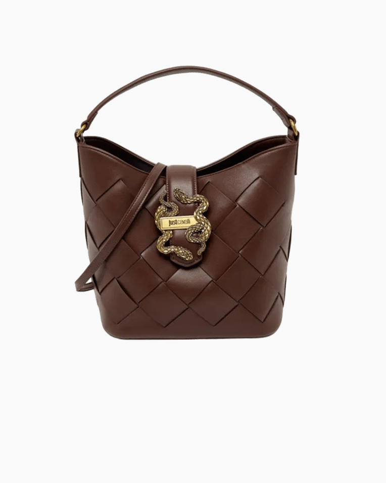 Сумка Just Cavalli Braided Iconic через плече коричневый 23x16х24 см 80RA4BM4ZSD88