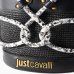 Сумка Just Cavalli Knot через плече со змеиным принтом черный 20x14х24 см 80RA4BR1ZSE01