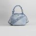 Сумка Ganni Bou Bucket бавовна блакитна 18x13х18,5 см A6495 Сумка Ganni Bou Bucket бавовна блакитна 18x13х18,5 см A6495