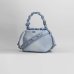Сумка Ganni Bou Bucket  хлопок голубой 18x13х18,5 см A6495