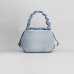 Сумка Ganni Bou Bucket  хлопок голубой 18x13х18,5 см A6495
