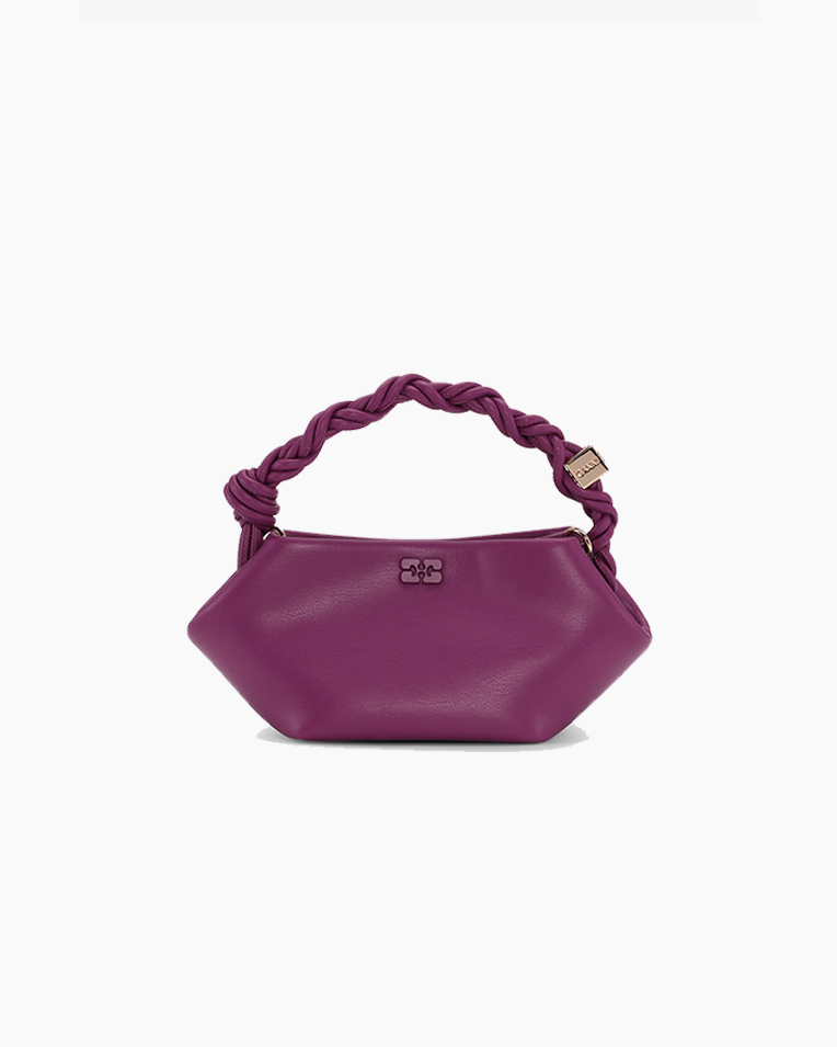 Сумка Ganni Bou Bag mini, міні сумка фіолетовий 11х11х25 см A6511088