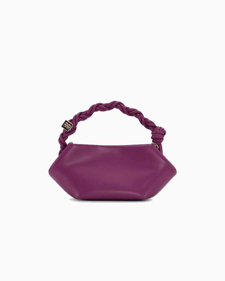 Сумка Ganni Bou Bag mini, міні сумка фіолетовий 11х11х25 см A6511088