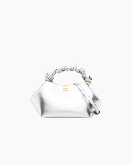 Сумка Ganni Bou Bag small срібляста 28х14х17 см A6609