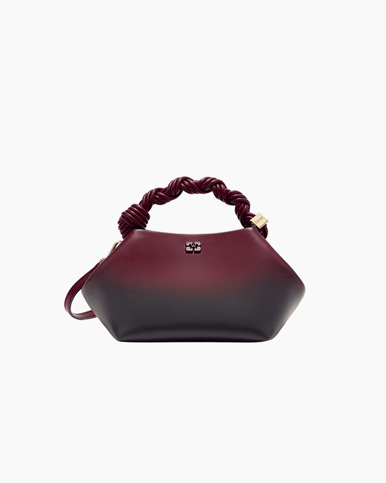 Сумка Ganni Bou Bag small градієнт бордовий 28х14х17 см A6756