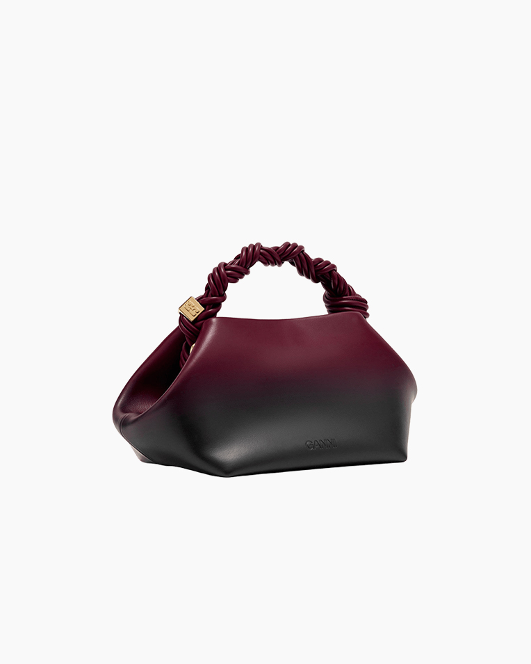 Сумка Ganni Bou Bag small градієнт бордовий 28х14х17 см A6756